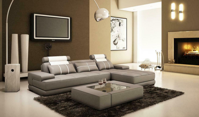 XXL Designer Living Area Upholstered Corner Sofa Corner Set Sofa Couch