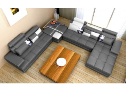XXL Designer Living Landscape U-Shape Upholstered Corner Sofa Corner Set Sofa