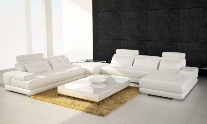 XXL Designer Living Landscape U-Shape Upholstered Corner Sofa Corner Set Sofa