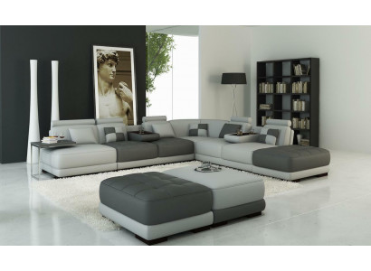 XXL Designer Living Landscape Upholstered L-Shape Corner Sofa Corner Suite Sofa
