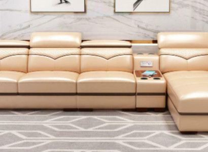 L-shaped sectional sofa upholstered modern relaxation seating furniture living landscape luxury corner suite