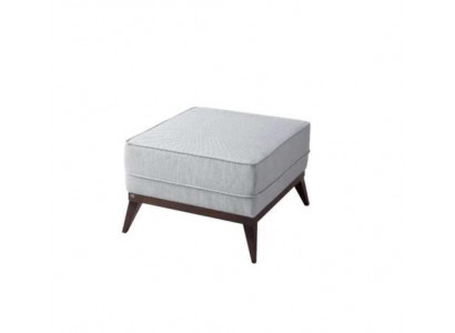 Ottoman Footstool Polyester Pouf Living Room Seat Fabric Gray Luxury Seating Furniture