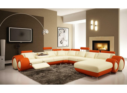 Multifunctional leather couch seat upholstery living room decor leather suite sofa