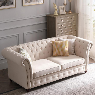 Chesterfield Sofa Set 321 Living Room Landscape Seating Design Couch Sofas Leather Sofa