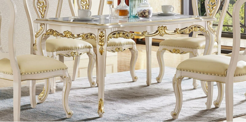 Baroque dining table table living room set ensemble wood dining room design tables