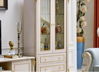 Display cabinet glass case living room showcase, 2-door display cabinets baroque