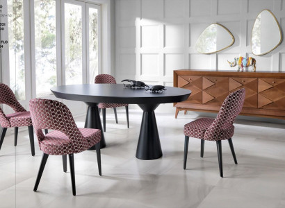 Dining group luxury dining room dining nook dining table set chair sideboard wood 6-piece