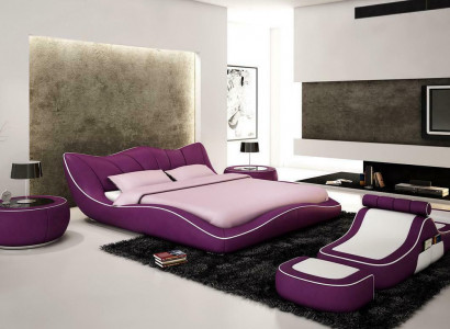 Modern design bed XXL decorative beds luxury style double hotel leather