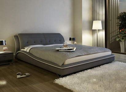 Modern design bed XXL beds luxury style double hotel leather