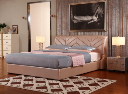 Modern luxury design bed XXL beds style hotel double leather 140 160
