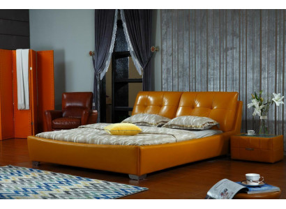 Designer bed, bedroom, double bed, beds, leather, hotel, luxury, upholstery