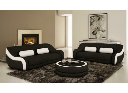 Sofa set seating leather design XXL upholstered couch set suite 3+2 seater