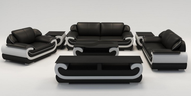 Leather sofa couch living area 3+2 seater design modern sofa 0615
