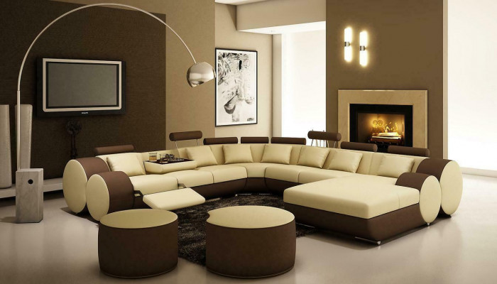Multifunctional leather couch seat cushion living room leather decor set sofa