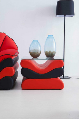 Leather sofa couch living area L-shaped design modern sofa classic