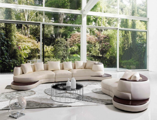 Modern sofa set corner sofa leather sofa couch upholstery round island