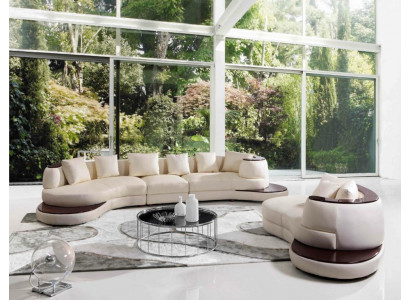 Modern sofa set corner sofa leather sofa couch upholstery round island