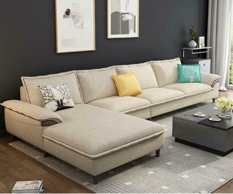 Living landscape corner sofa upholstery textile modern relax seating luxury furniture sofa 329 cm
