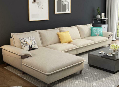 Living landscape corner sofa upholstery textile modern relax seating luxury furniture sofa 329 cm