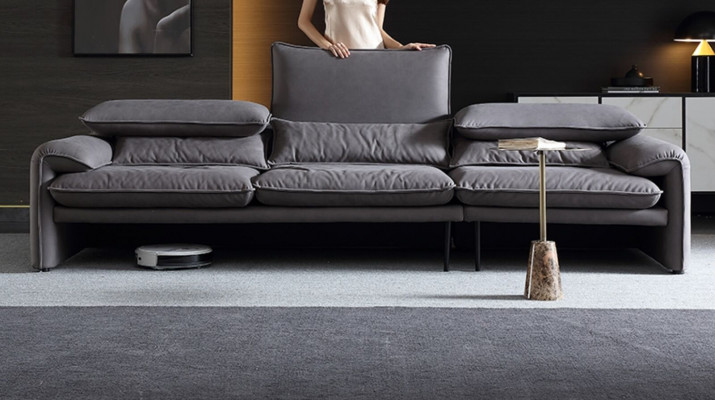 Design sofas XXL sofa 4-seater fabric big new living room couch upholstery