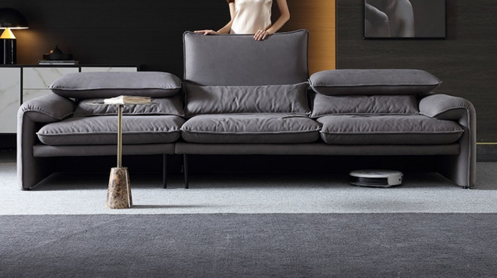 Design sofas XXL sofa 4-seater fabric big new living room couch upholstery