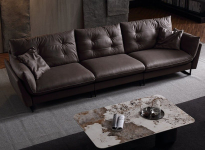 Sofa 4-seater sofas luxury faux leather big upholstery 260cm designer furniture