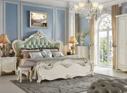 Chesterfield Bed Beds Leather Hotel Luxury Bedroom Upholstered Double 180x200