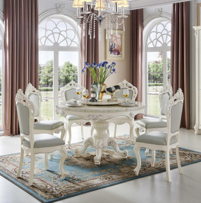 Classic Baroque Style Group Chairs Rococo Antique Set Wood 4-piece Solid Wood