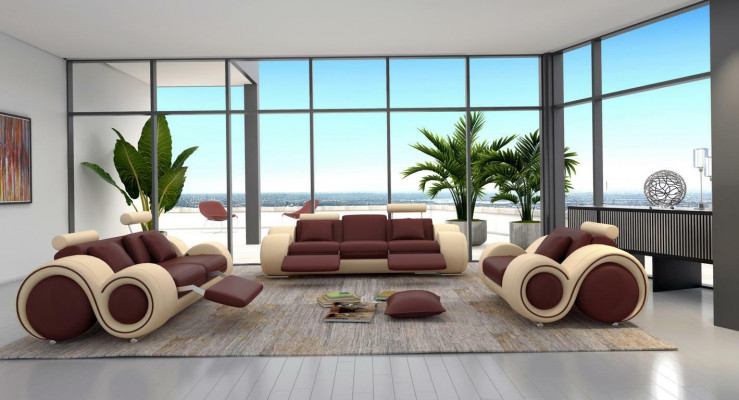 Sofa Set Design Couch 3+2 Set Upholstered Sofa Leather Suites Living Room