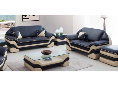Leather sofa couch living room set 3+2 seater design sofa classic suite