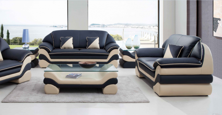 Leather sofa couch living room set 3+2 seater design sofa classic suite