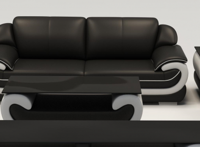 Leather sofa, couch, living room landscape, 3-seater, design, modern, sofas.