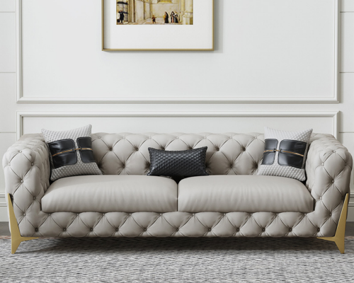 Couch Velvet Leather Living Room Sofa Couches Chesterfield 3-seater Three-seater