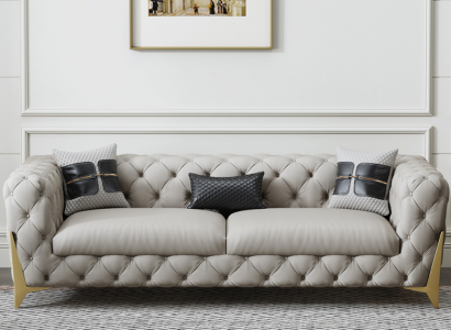 Couch Velvet Leather Living Room Sofa Couches Chesterfield 3-seater Three-seater