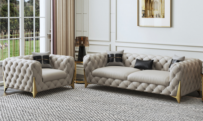 Couch Velvet Leather Living Room Sofa Couches Chesterfield 3-seater Three-seater