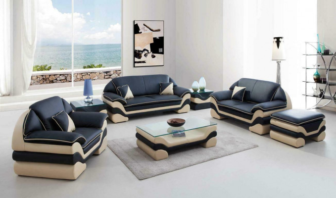 Leather Sofa Couch Classic 3-Seater Couches Sofas Designer Upholstery