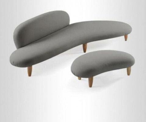Sofa 4-seater coffee tables seat furniture living landscape upholstered textile modern fabric