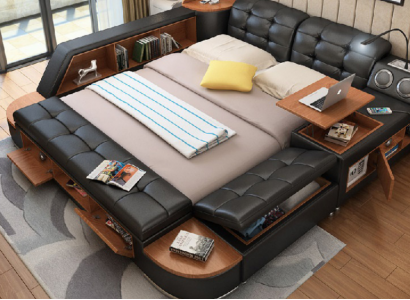 Multifunction bed beds double bed decor double bed upholstered bed bedroom