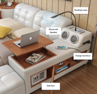 Multifunction bed beds double bed decor double bed upholstered bed bedroom