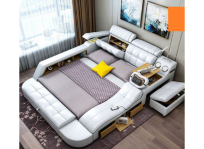 Bed Multifunction - Safe - Heating Lounger - USB - Sound Double Beds