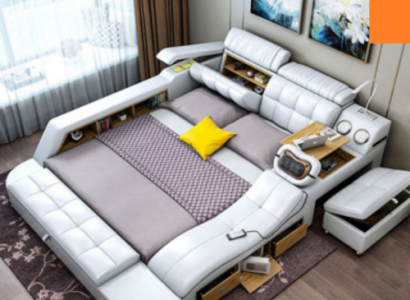 Bed Multifunction - Safe - Heating Lounger - USB - Sound Double Beds
