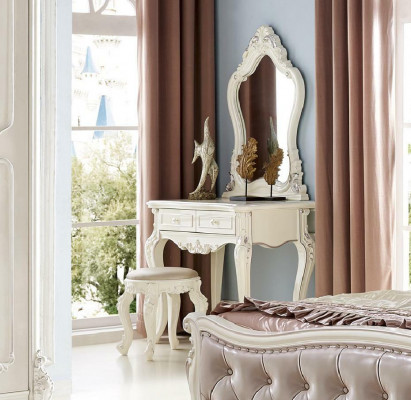 Dressing table mirror luxury console dresser stool bedroom baroque