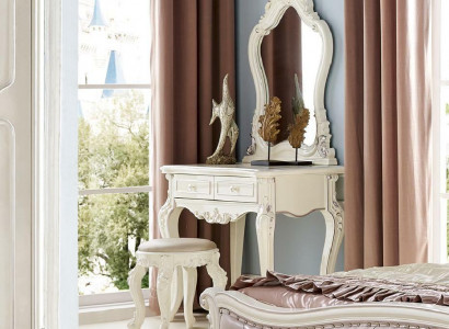 Dressing table mirror luxury console dresser stool bedroom baroque
