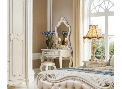 Vanity table mirror complete stool set dresser bedroom new 2-piece.
