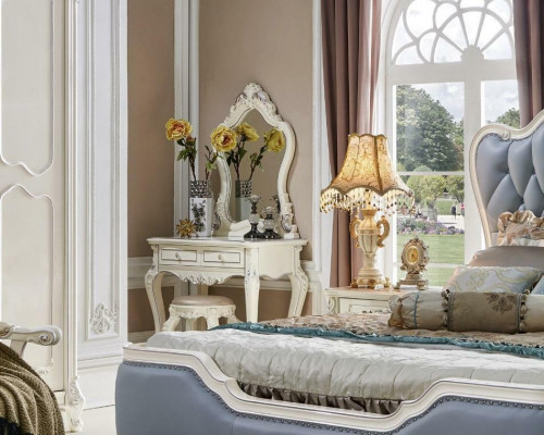 Makeup table mirror stool luxury dresser bedroom console baroque rococo new