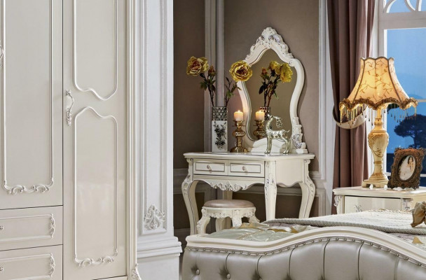 Dressing table vanity stool mirror cosmetic table nightstands