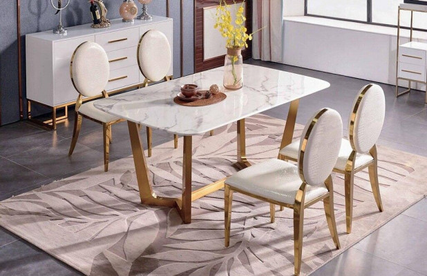 Dining table modern table dining room set 4x chair set 5-piece set