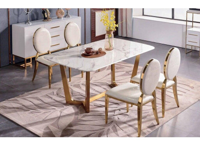 Dining table modern table dining room set 4x chair set 5-piece set