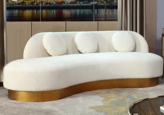Sofa 3-seater upholstered textile modern relax seat luxury furniture living landscape velvet
