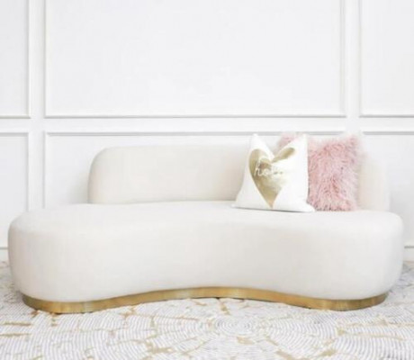 Sofa 3-seater upholstered textile modern relax seat luxury furniture living landscape velvet